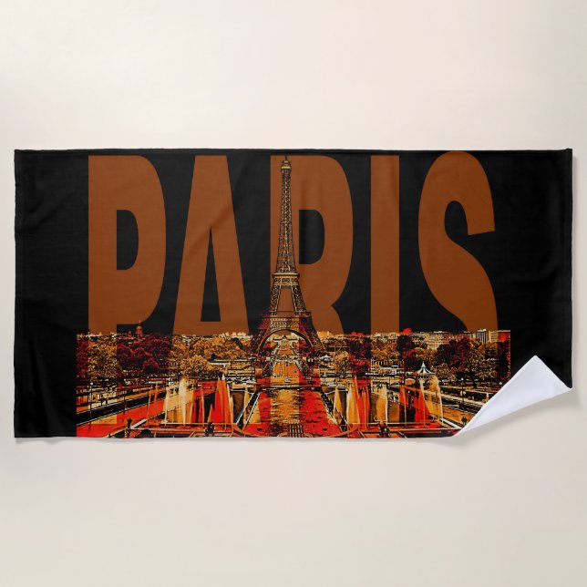 France Paris  Beach Towel (Front)