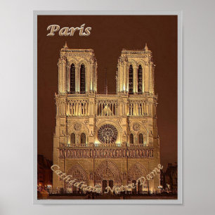 France - Paris - Cathédrale Notre-Dame - Poster