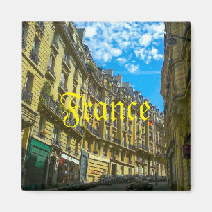 France Paris Cityscape Street Buildings Magnet