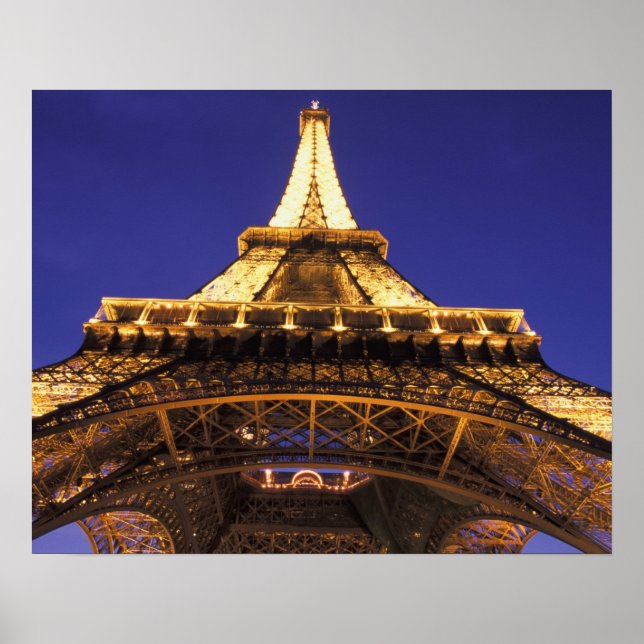 FRANCE, Paris Eiffel Tower, evening view Poster (Front)