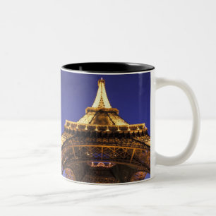 FRANCE, Paris Eiffel Tower, evening view Two-Tone Coffee Mug