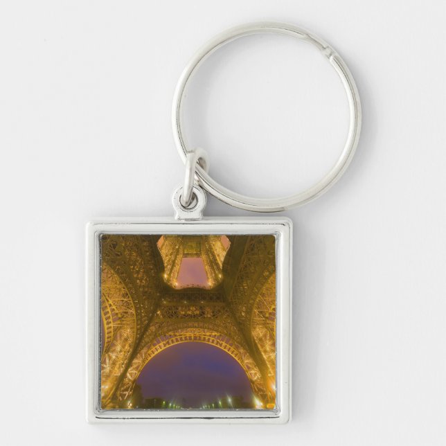France, Paris. Eiffel Tower illuminated at 2 Key Ring (Front)