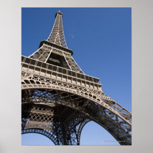 France, Paris, Eiffel Tower, low angle view Poster