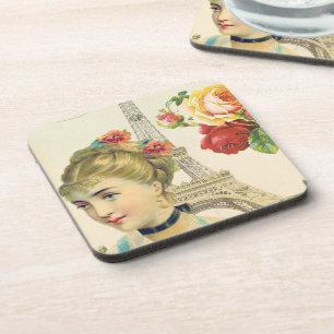 France Paris Eiffel Tower Victorian Coaster Set