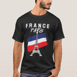 France Paris French Flag Country Pride Eiffel Towe T-Shirt