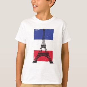 France Paris French Flag T-Shirt