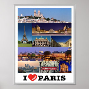 France - Paris - I Love - Poster