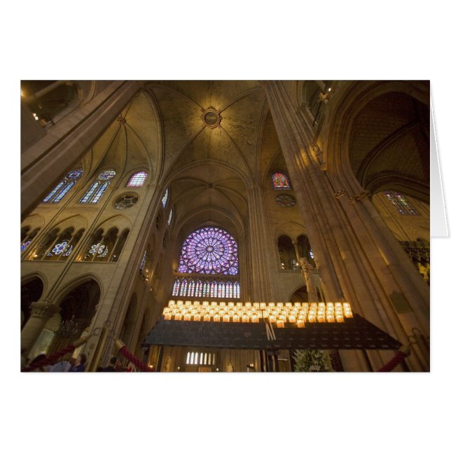 France, Paris. Interior of Notre Dame Cathedral. (Front Horizontal)