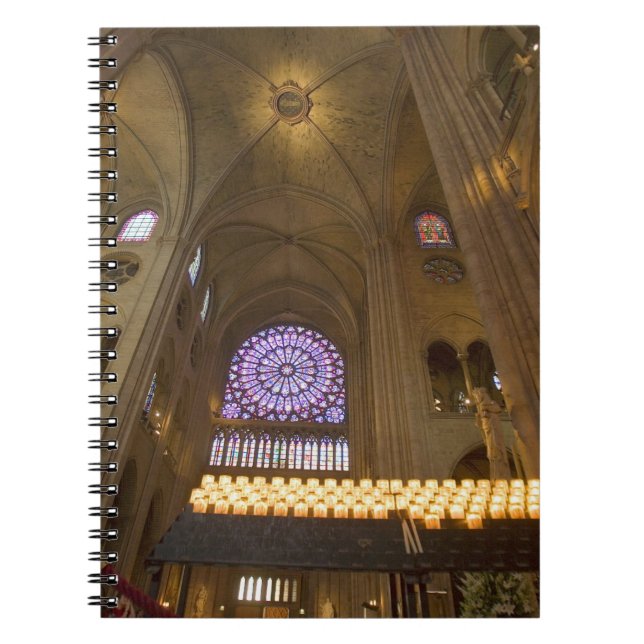 France, Paris. Interior of Notre Dame Cathedral. Notebook (Front)