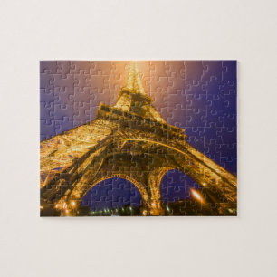 France, Paris. Looking up from base of Eiffel Jigsaw Puzzle