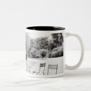 FRANCE, Paris: Luxembourg Gardens Statue of Two-Tone Coffee Mug
