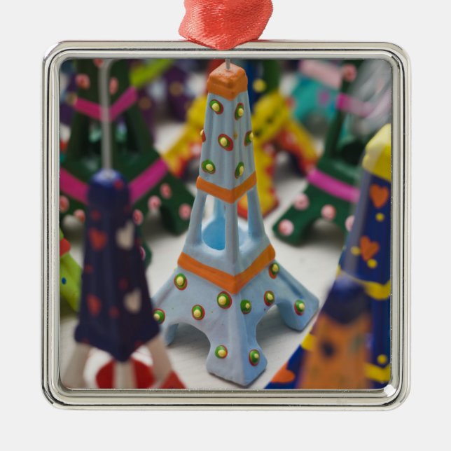 France, Paris, Miniature Eiffel Towers Metal Ornament (Front)