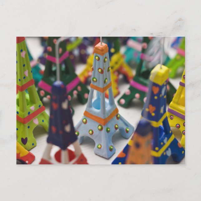 France, Paris, Miniature Eiffel Towers Postcard (Front)