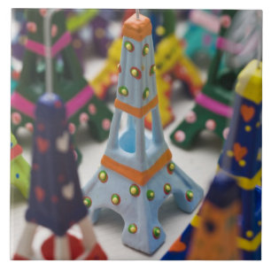 France, Paris, Miniature Eiffel Towers Tile