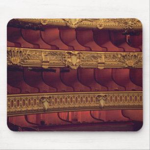 France, Paris. Partial view of balcony seating Mouse Pad