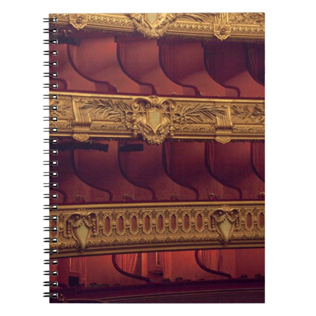 France, Paris. Partial view of balcony seating Notebook (Front)