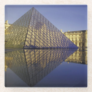 FRANCE, Paris Reflection, Pyramid Glass Coaster