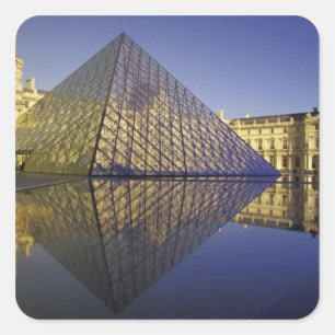 FRANCE, Paris Reflection, Pyramid. The Louvre Square Sticker