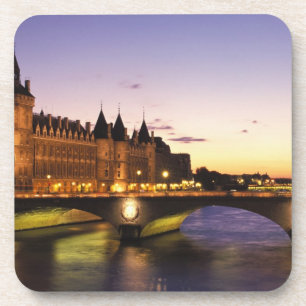 France, Paris, River Seine and Conciergerie at Coaster
