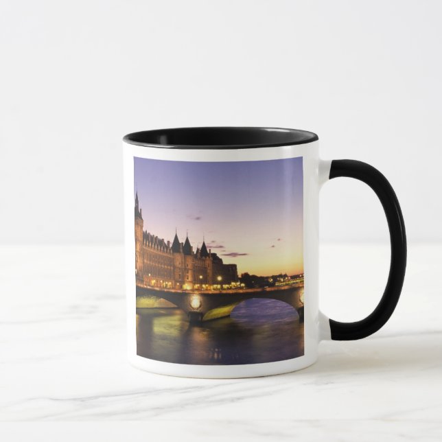 France, Paris, River Seine and Conciergerie at Mug (Right)