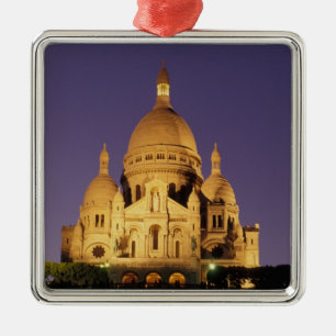 France, Paris, SacrÃ©-Coeur at dusk. Metal Tree Decoration