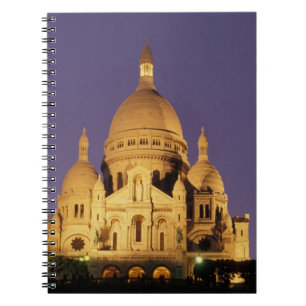 France, Paris, Sacré-Coeur at dusk. Notebook
