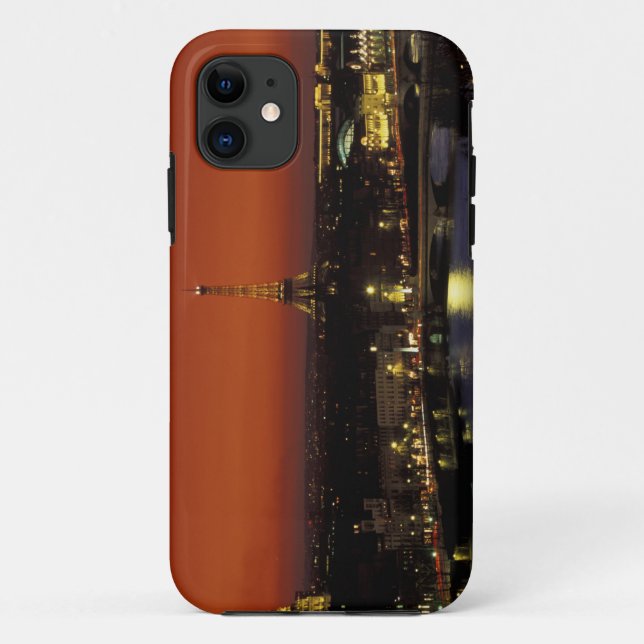 France, Paris Sunset view of Eiffel Tower and Case-Mate iPhone Case (Back)