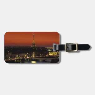 France, Paris Sunset view of Eiffel Tower and Luggage Tag