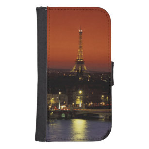 France, Paris Sunset view of Eiffel Tower and Samsung S4 Wallet Case