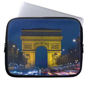 France, Paris. The Arc de Triomphe and the Laptop Sleeve