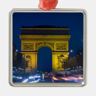 France, Paris. The Arc de Triomphe and the Metal Tree Decoration
