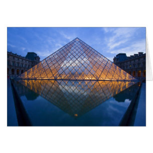 France, Paris. The Louvre at twilight. Credit
