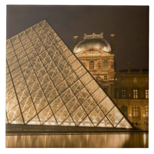 France, Paris. The Louvre at twilight. Credit 2 Tile