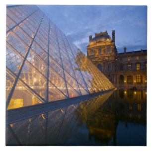 France, Paris. The Louvre at twilight. Credit 3 Tile