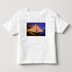 France, Paris. The Louvre museum at twilight. 2 Toddler T-Shirt