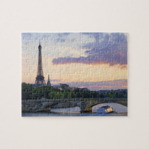 France,Paris,tour boat on River Seine,Eiffel Jigsaw Puzzle
