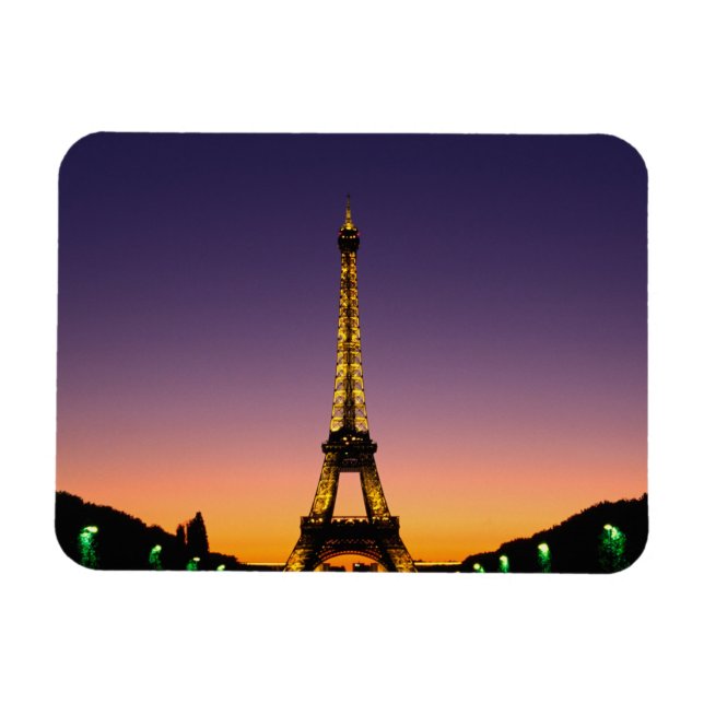 France, Paris, Tour Eiffel at sunset. Magnet (Horizontal)