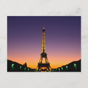 France, Paris, Tour Eiffel at sunset. Postcard