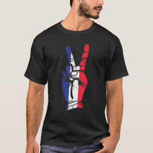 France Peace Sign Flag T-Shirt