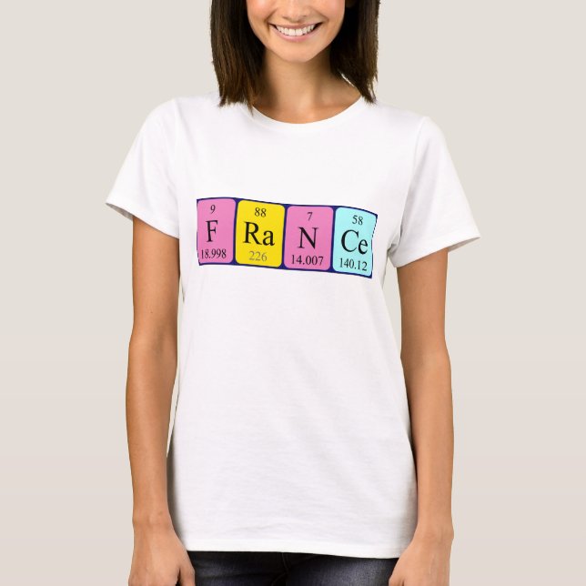 France periodic table name shirt (Front)