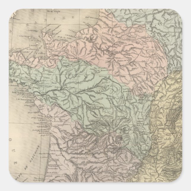 France Physique Square Sticker (Front)