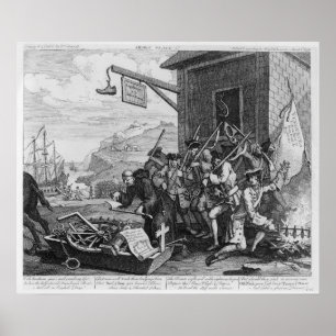 France, Plate I of 'The Invasion', 1756 Poster