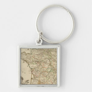 France Postal Roads Key Ring
