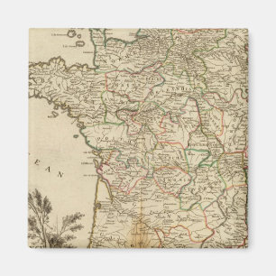 France Postal Roads Magnet