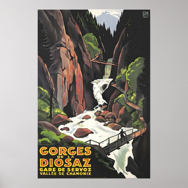 France Poster French Art Les Houches Gorges Print  (Front)