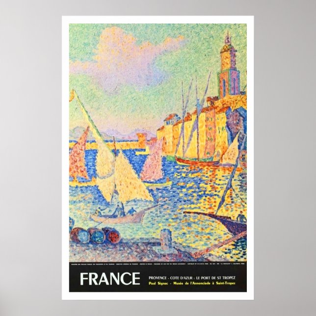 France, Provence, French riviera, St. Tropez port Poster (Front)