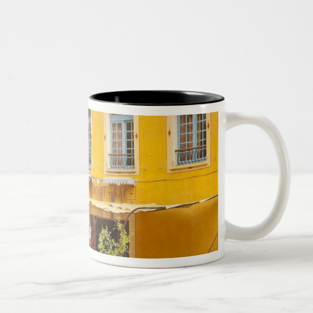 France, Provence, Moustiers-Ste-Marie. Credit Two-Tone Coffee Mug (Right)