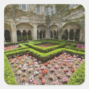 France, Provence, St. Remy-de-Provence. Garden Square Sticker