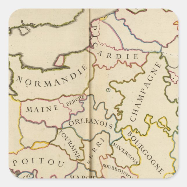 France, Providences and Boundaries Square Sticker (Front)