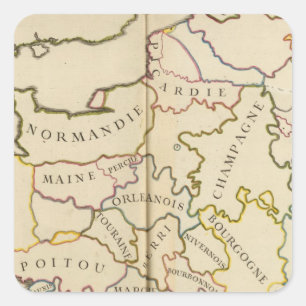 France, Providences and Boundaries Square Sticker